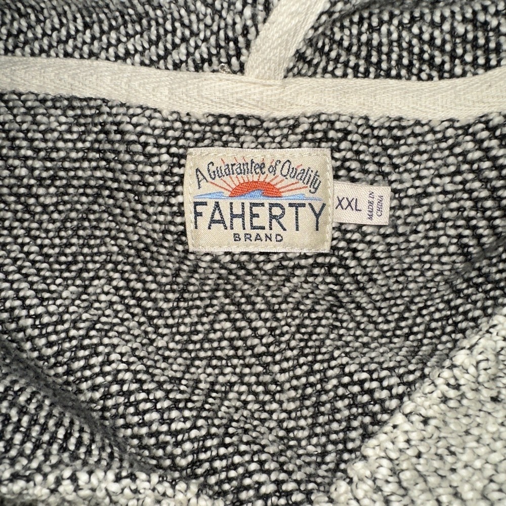 Faherty Men's Whitewater Hoodie Kangaroo Pocket pullover sweater Sz XXL - Picture 6 of 9